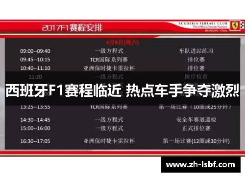 西班牙F1赛程临近 热点车手争夺激烈 西班牙F1赛程临近 热点车手争夺激烈